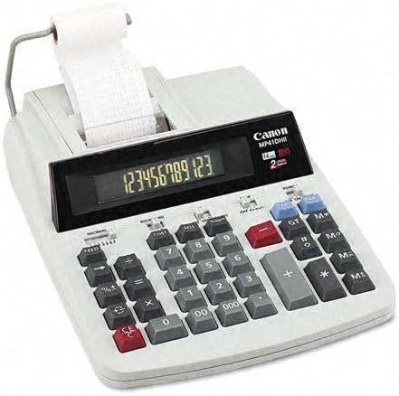 Canon MP41DHII 14-Digit GLOview LCD Two-Color Printing Desktop Calculator (Black/Red)