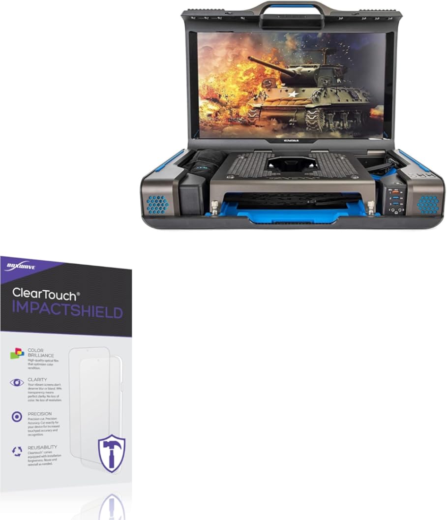 BoxWave Screen Protector Compatible With GAEMS Guardian Pro XP - ClearTouch ImpactShield (2-Pack), Impenetrable Screen Protector Flexible Film