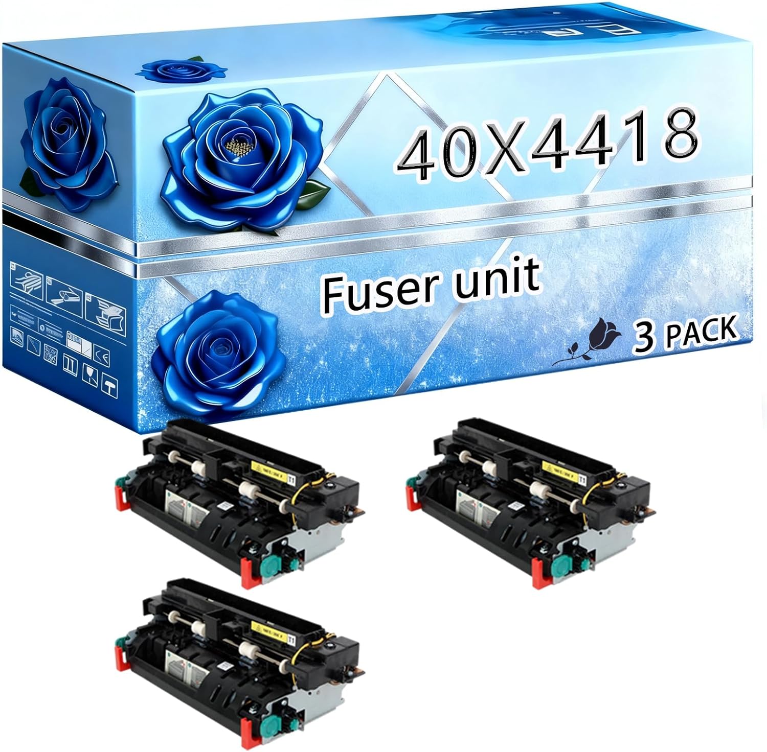 BIVOL Compatible Fuser Unit Replacement for Lexmark 40X4418 High Yield 8000 Pages T650DN T650DTN T650N T652DN T652DTN T652N T654DN T654DTN T654N T656DNE Printers (3 Pack Black)