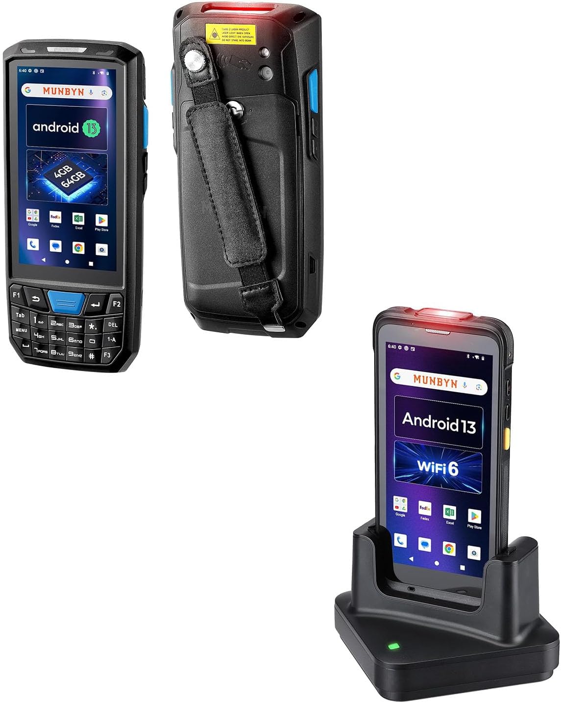 MUNBYN 2024 Android Barcode Scanner 035Pro and Android 13 Banrcode Scanner with 5.5