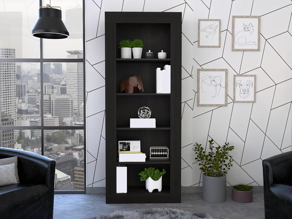 Bookcase Tall Storage Cabinet, Wine Sideboard with Five Shelves, for Living Room Kitchen,for Kitchen Home