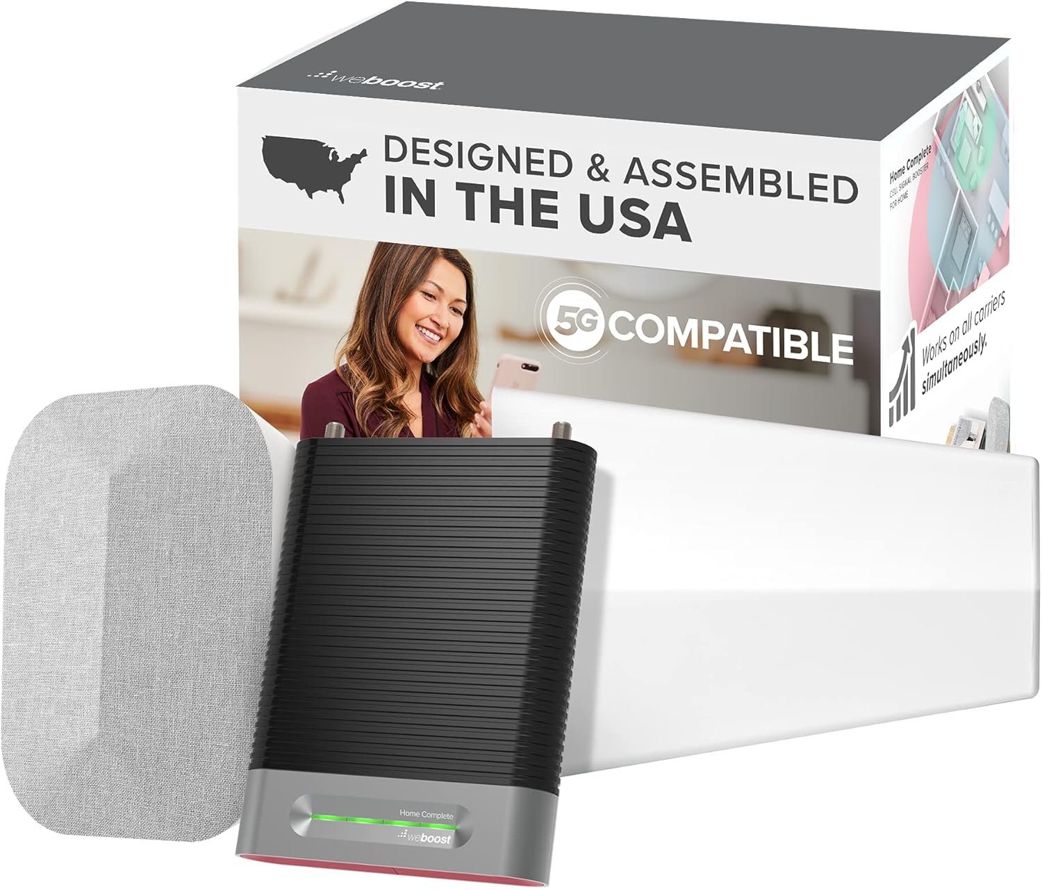 weBoost Home Complete | Powerful Multi-Carrier Cell Phone Signal Booster for 5G & 4G LTE | Simultaneous support for all U.S. Carriers - Verizon, AT&T, T-Mobile & more (model# 470145), DIY