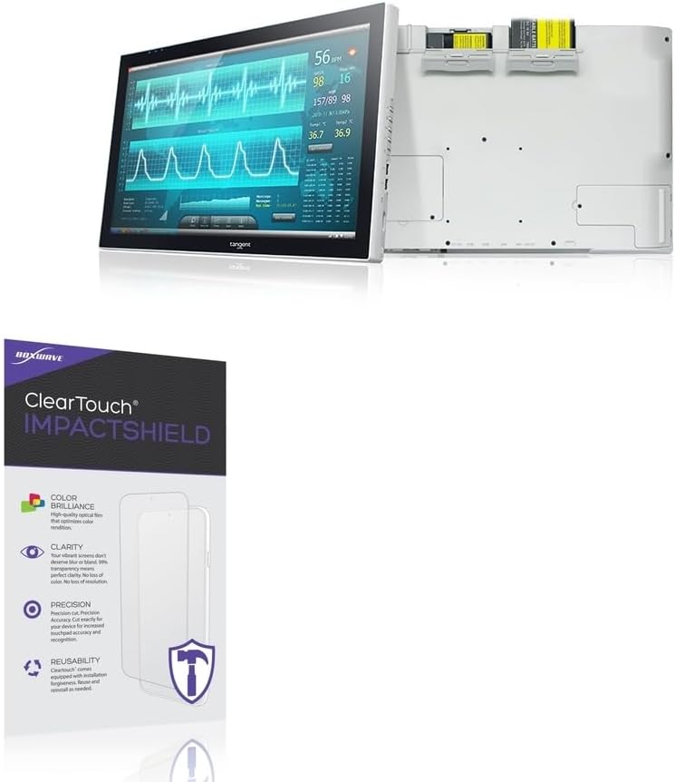 BoxWave Screen Protector Compatible With Tangent T24B - ClearTouch ImpactShield (2-Pack), Impenetrable Screen Protector Flexible Film