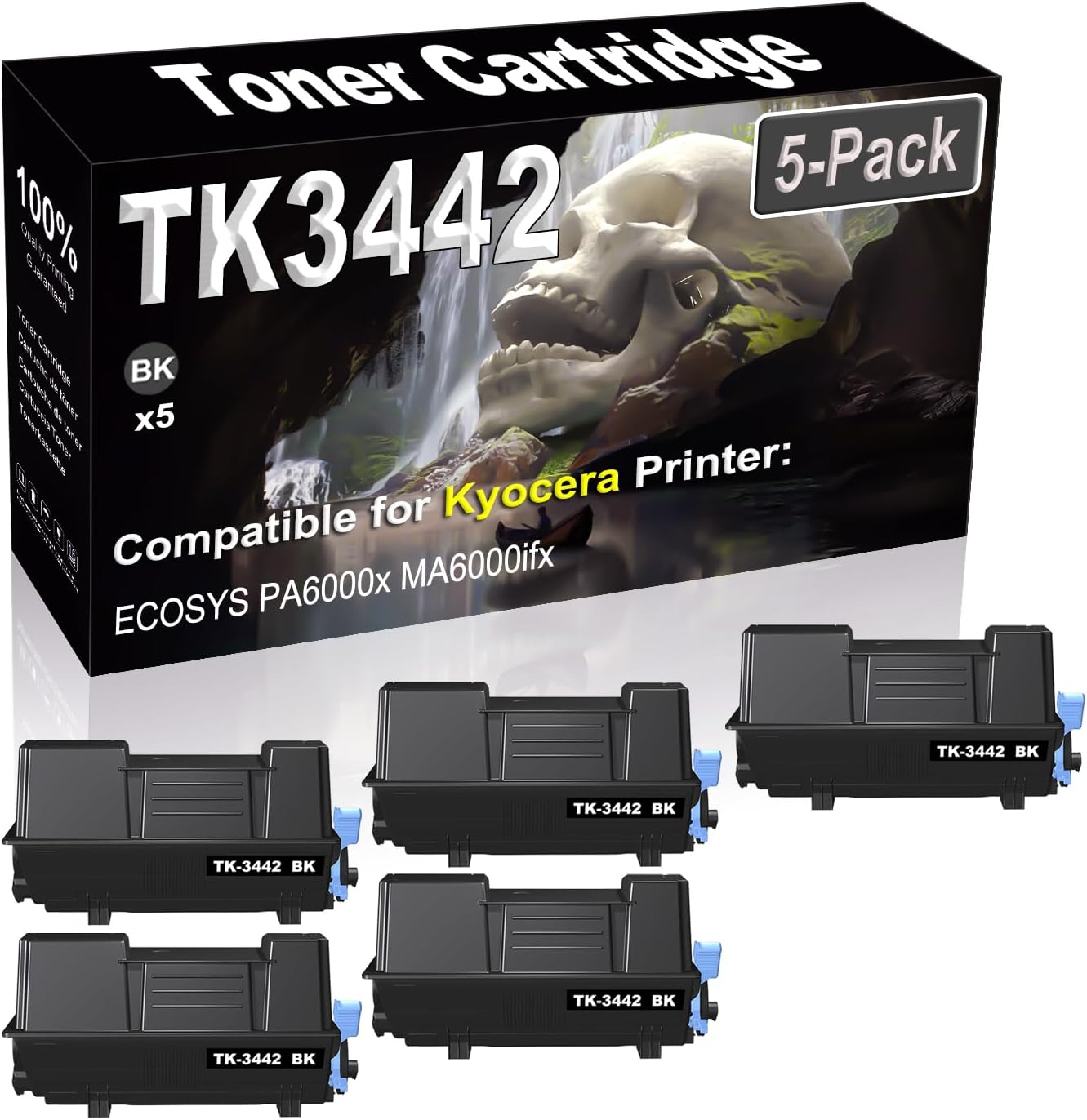 SINIYA 5-Pack Compatible High Capacity TK3442 TK-3442 1T0C0T0US0 Imaging Toner Cartridge use for Kyocera ECOSYS PA6000x MA6000ifx Printer (Black)