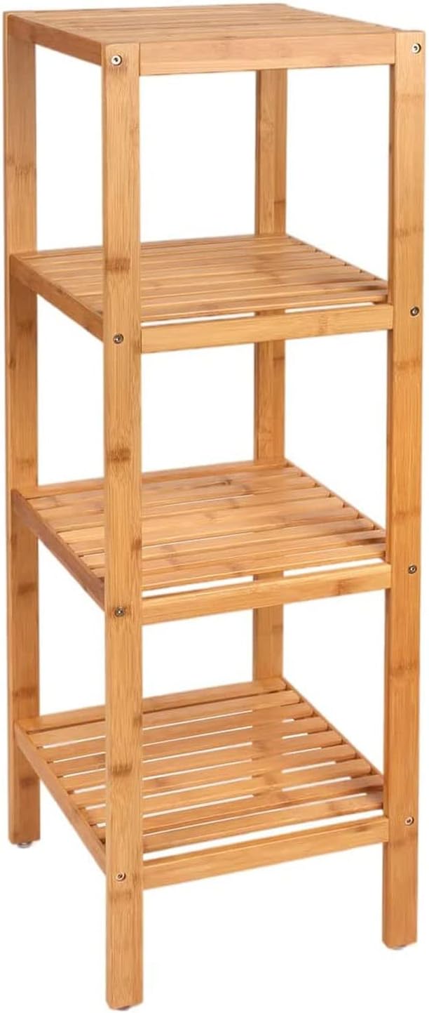 Pimex Side Table 4 Tier Shelf Storage Rack Sturdy Bookcase Flower Stand for Home Office