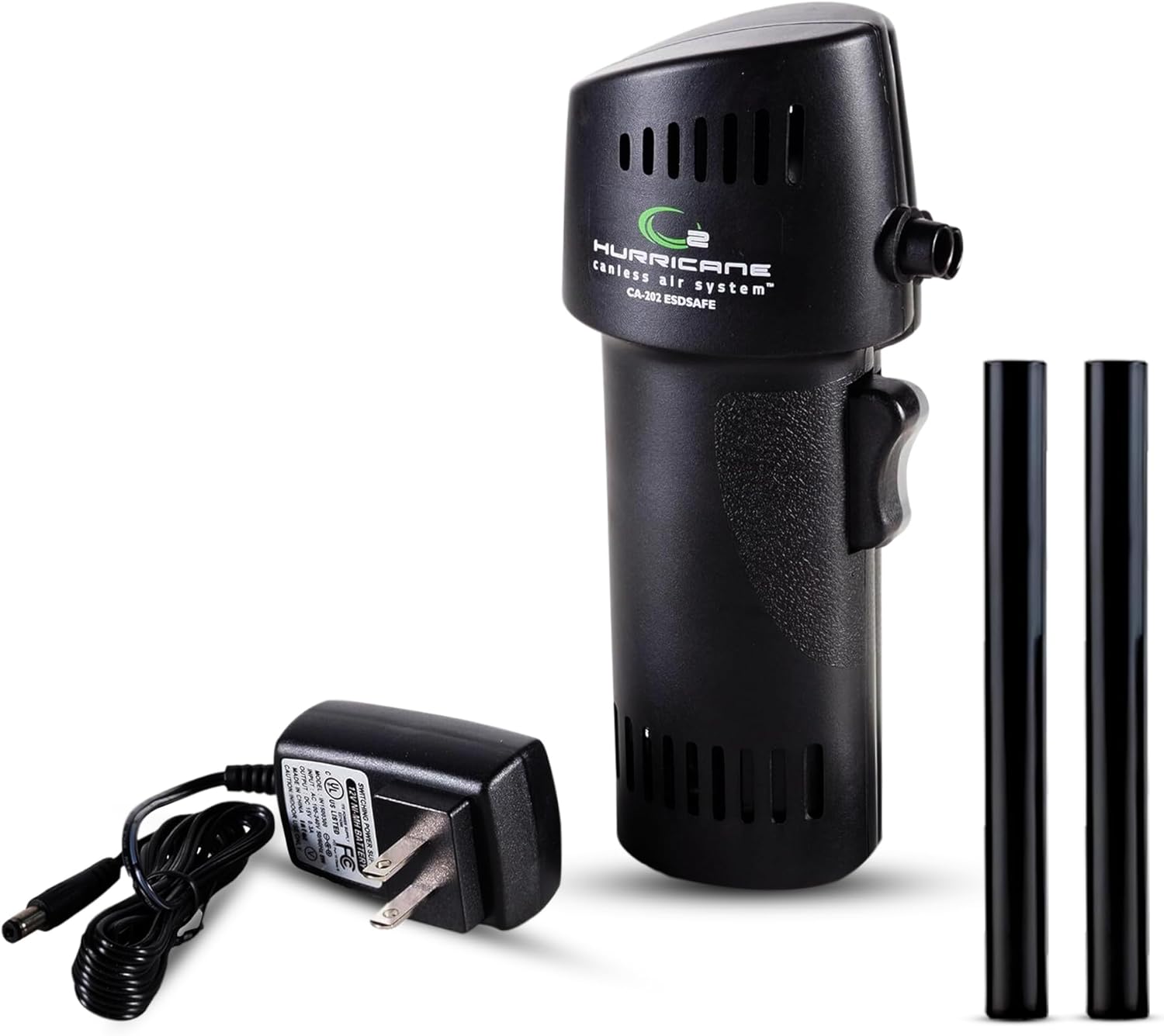 O2 Hurricane ESD-Safe Compressed Air Duster – Powerful Cordless Compressed Air Cleaner for Computer, Keyboard & Electronics. Rechargeable Mini Dust Fan Electric Blower for Car Detailing, Cleaning