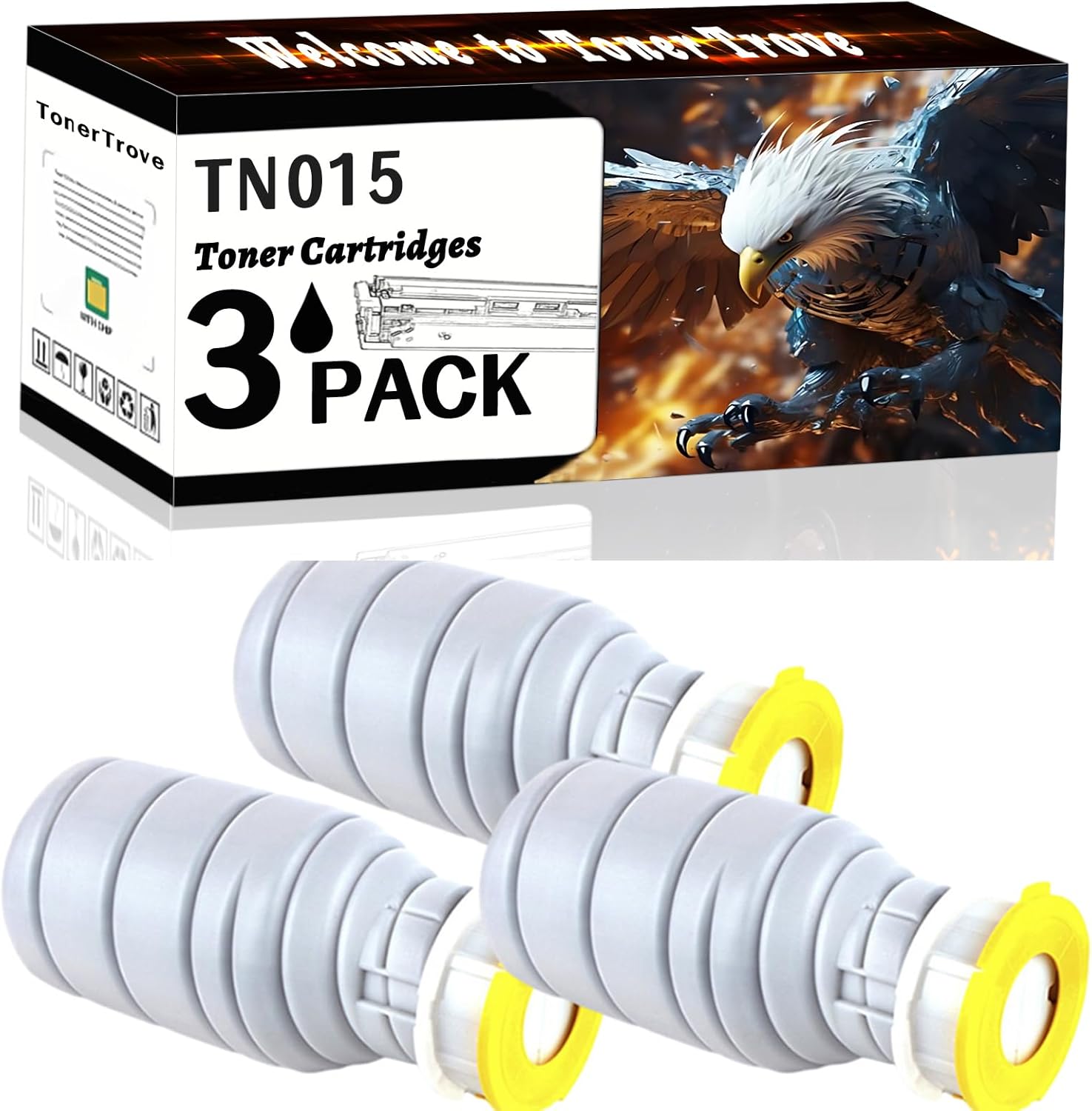 LECUU TN015 Toner Cartridges Compatible for Konica Minolta bizhub Pro 951 Printers, Office Printing is Easy Clear Smooth (3 Pack Black)