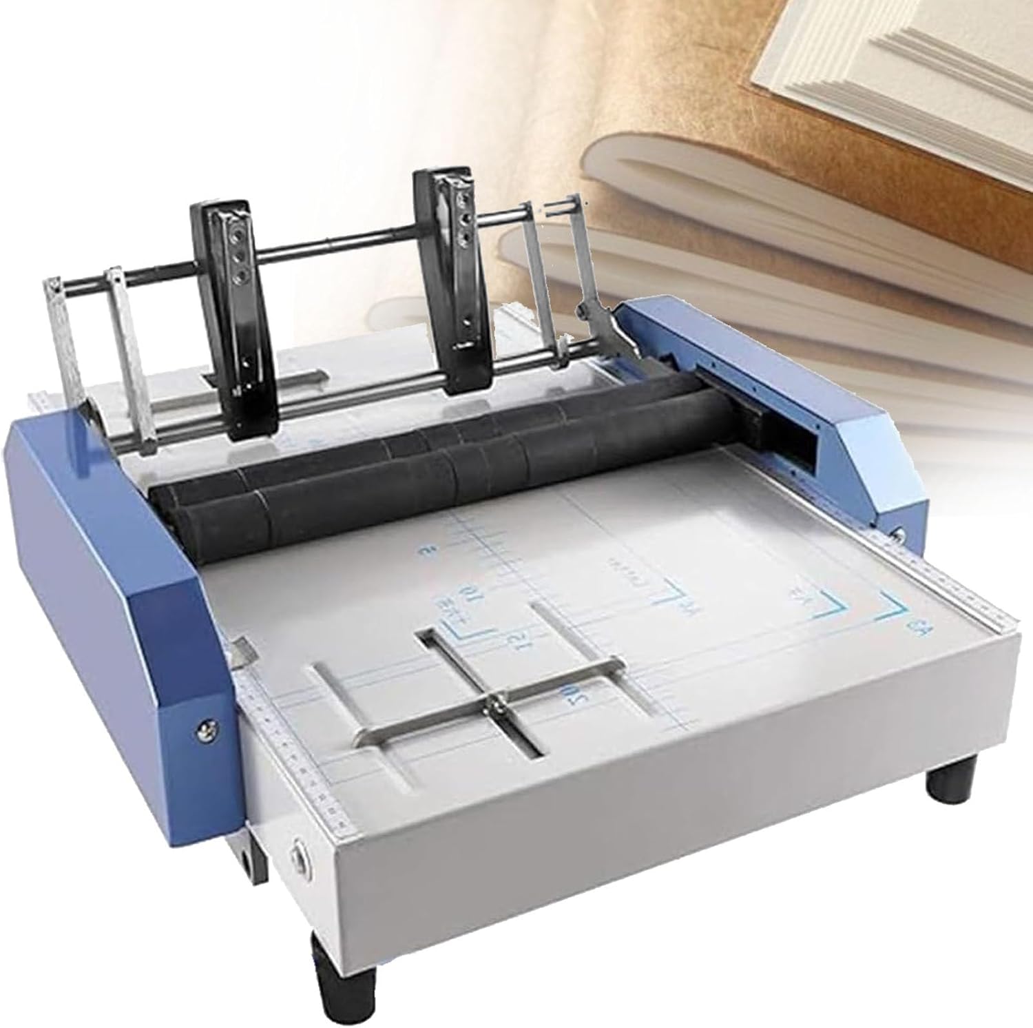YDBMY Automatic Booklet Binding and Folding Machine,A3 Brochure Stapler Folding Machine,for Booklet Production Such As Atlases,Brochures,Books