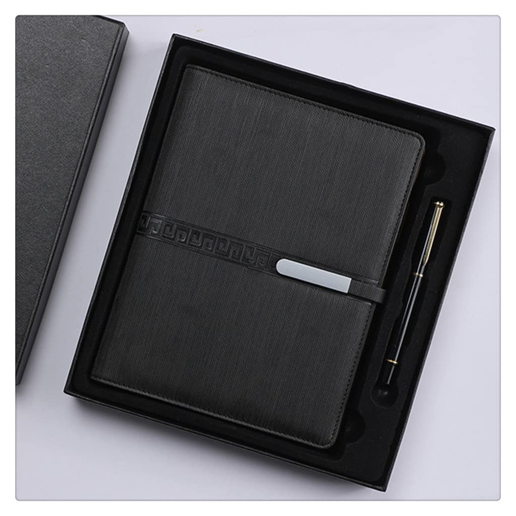 MVNOIRE Leather Loose Leaf Refill Notebook Cover Spiral Binder High End Gift Box Planner Notepad Business Stationary