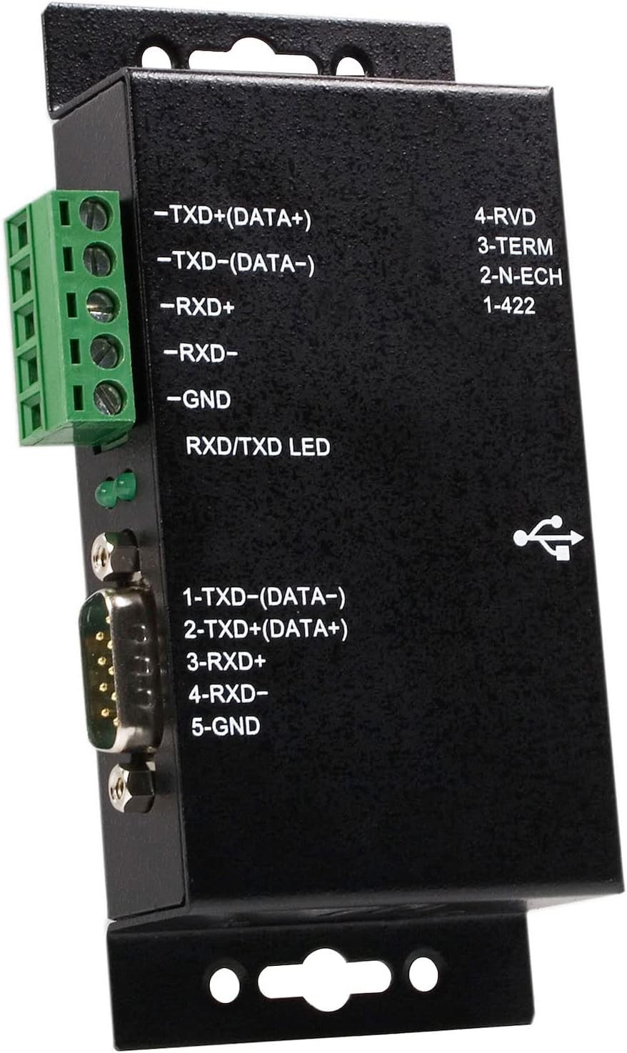 StarTech.com 1 Port Metal Industrial USB to RS422/RS485 Serial Adapter w/ Isolation, TAA (ICUSB422IS)