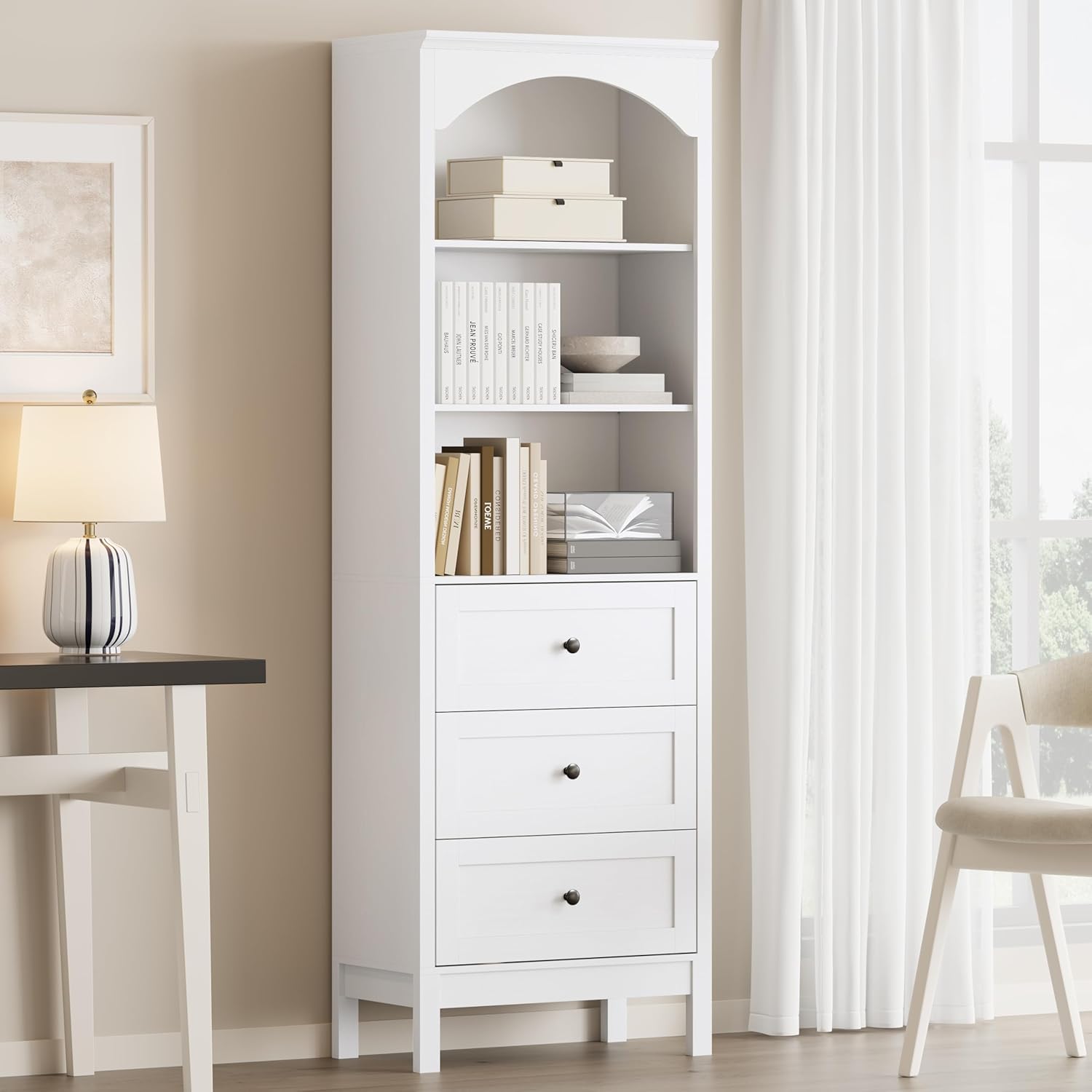 jmhdyg Bookshelf with Drawers, 71