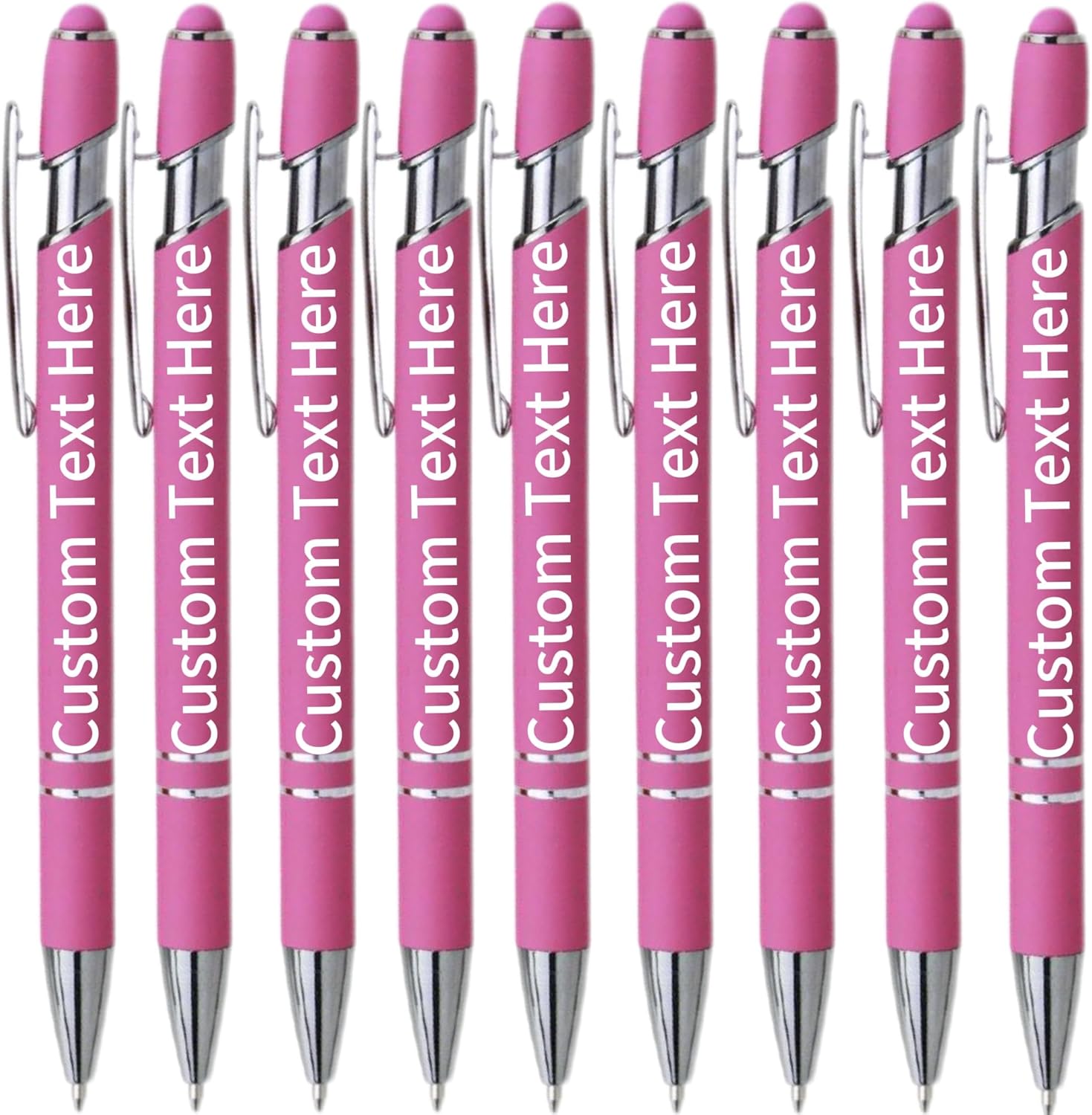 Flahupi Custom Ballpoint Pen, Personalized Name Ballpoint Pen, 2-In-1 Soft Touch Ballpoint Pen, Employee Thank You Gift, Ballpoint Pen With Touch Electronic Screen