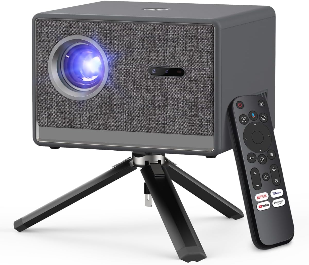 Movie Projector with Google TV & Voice Assistant,1500 ANSI Lumens 1080P Native,4K Support Outdoor Smart Projector, Auto Focus,Office Home Theater Video Projector with WiFi 6 & Bluetooth