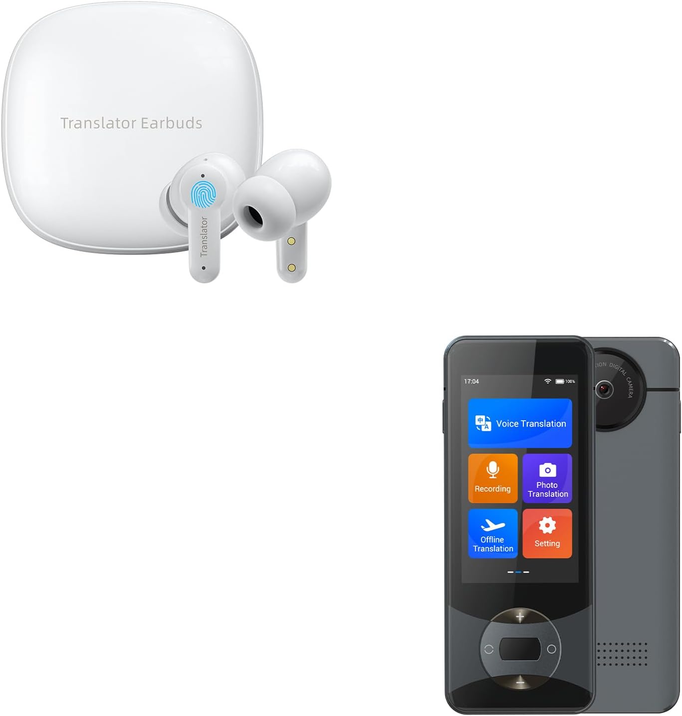 W10 Handheld Translator & M3 Translator Earbuds