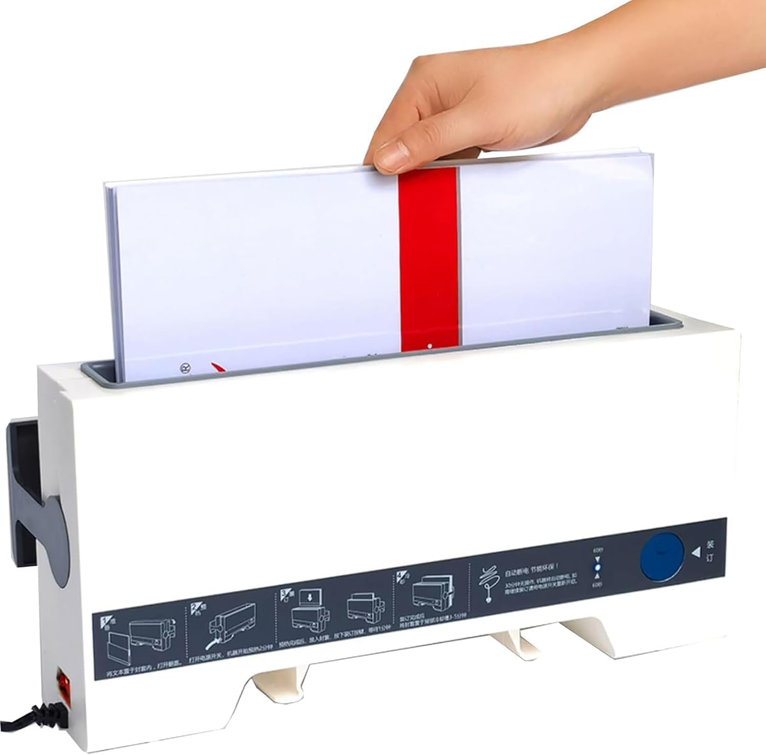JKSVTF A4 Book Binding Kit, Electric Hot Melt Binding Machine, 60 Seconds Intelligent Timing, PTC Ceramic Heating, Can Bind 280 Sheets of 70gA4 Paper at The Same Time