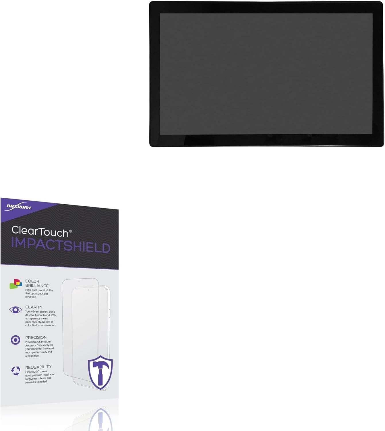 BoxWave Screen Protector Compatible With Mimo M18568-OF - ClearTouch ImpactShield (2-Pack), Impenetrable Screen Protector Flexible Film