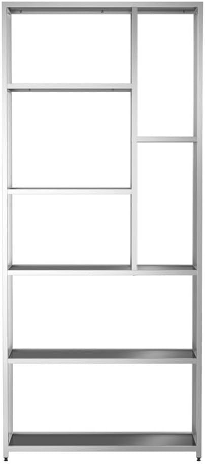 Furniture of America Abair Contemporary Metal 7-Shelf Bookcase in Chrome