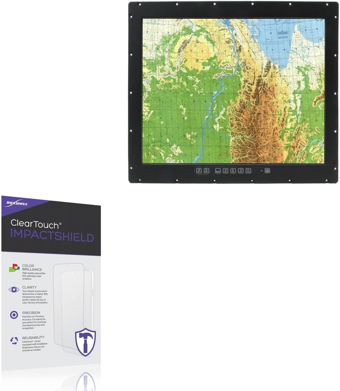 BoxWave Screen Protector Compatible With Neuro Logic Systems PM-17-R - ClearTouch ImpactShield (2-Pack), Impenetrable Screen Protector Flexible Film