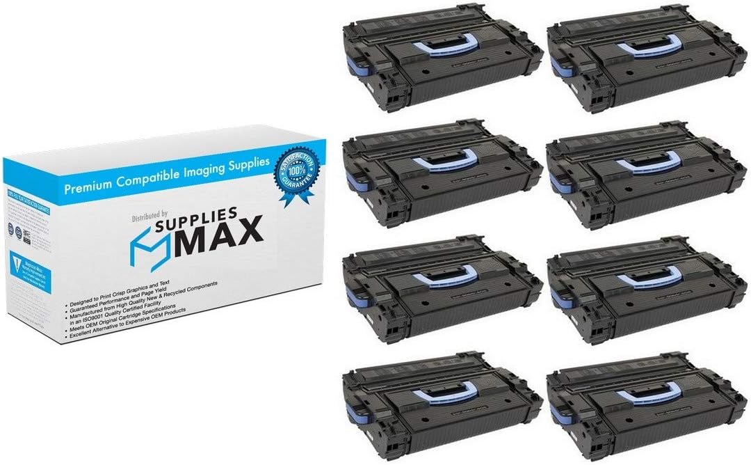 SuppliesMAX Compatible Replacement for HP Laser Jet Enterprise M806DN/M806X/M830Z/M830ZM Black Jumbo Toner Cartridge (8/PK-40000 Page Yield) (NO. 25X) (CF325XCX_8PK)