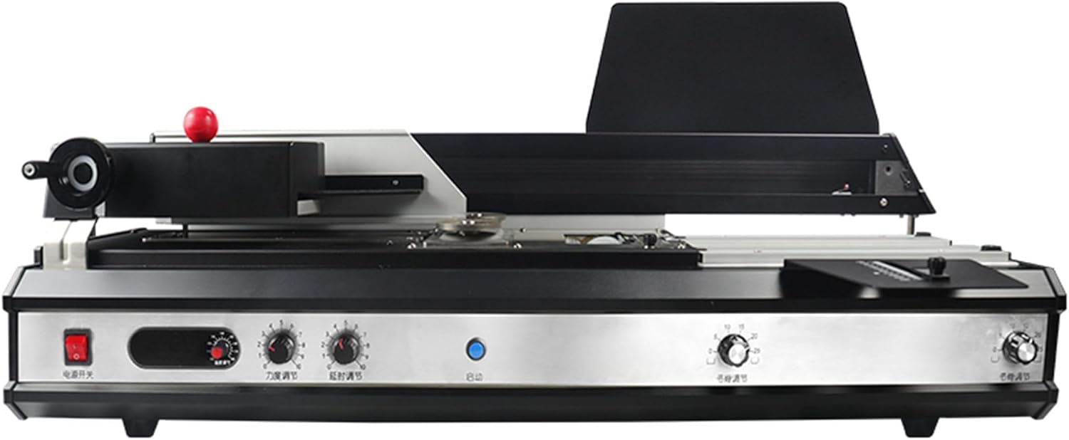 Fully Automatic Glue Binding Machine with Aluminum Frame, Sun Milling Cutter, Adjustable Corner & Round Function, Fast Preheating, LCD Temp Display, NTC Temp Control, Max Binding Length 320mm, 1150W