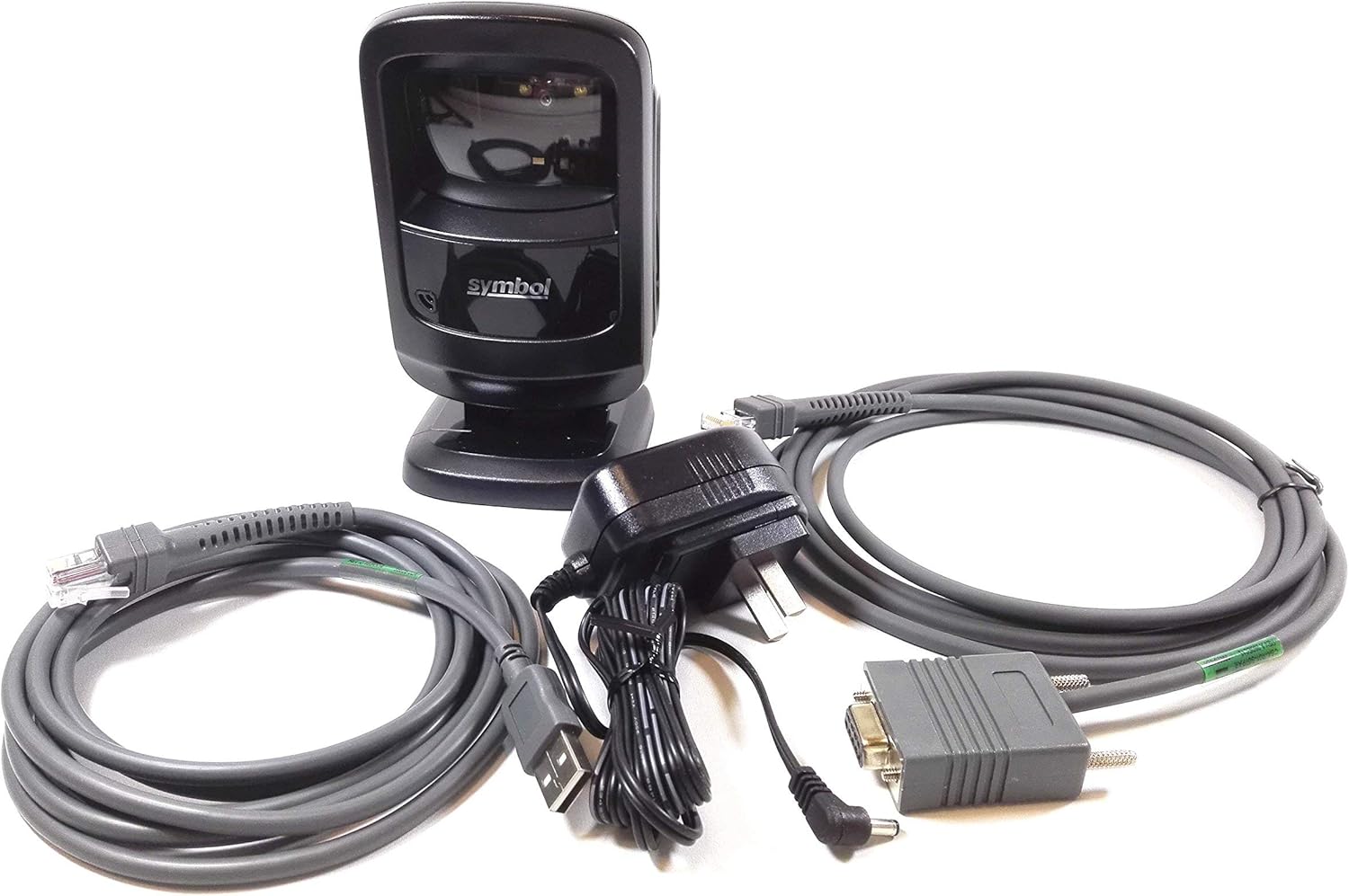 Zebra/Motorola Symbol DS9208 Handheld 2D Barcode Scanner, Includes Power Supply, RS232 Cable and USB Cable (Renewed)