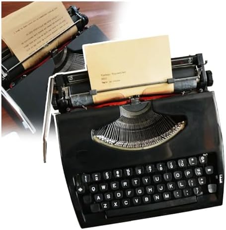 Vintage Portable Manual Typewriter - No Power Required, Classic Writing Machine for Notes & Letters, Ideal for Writers & Literary Enthusiasts (Black)