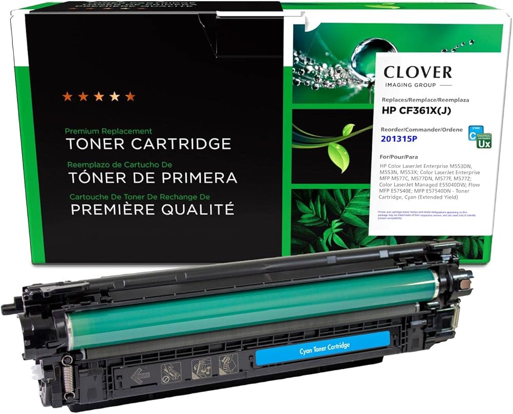 Clover Remanufactured Extended Yield Toner Cartridge Replacement for HP CF361X |Cyan