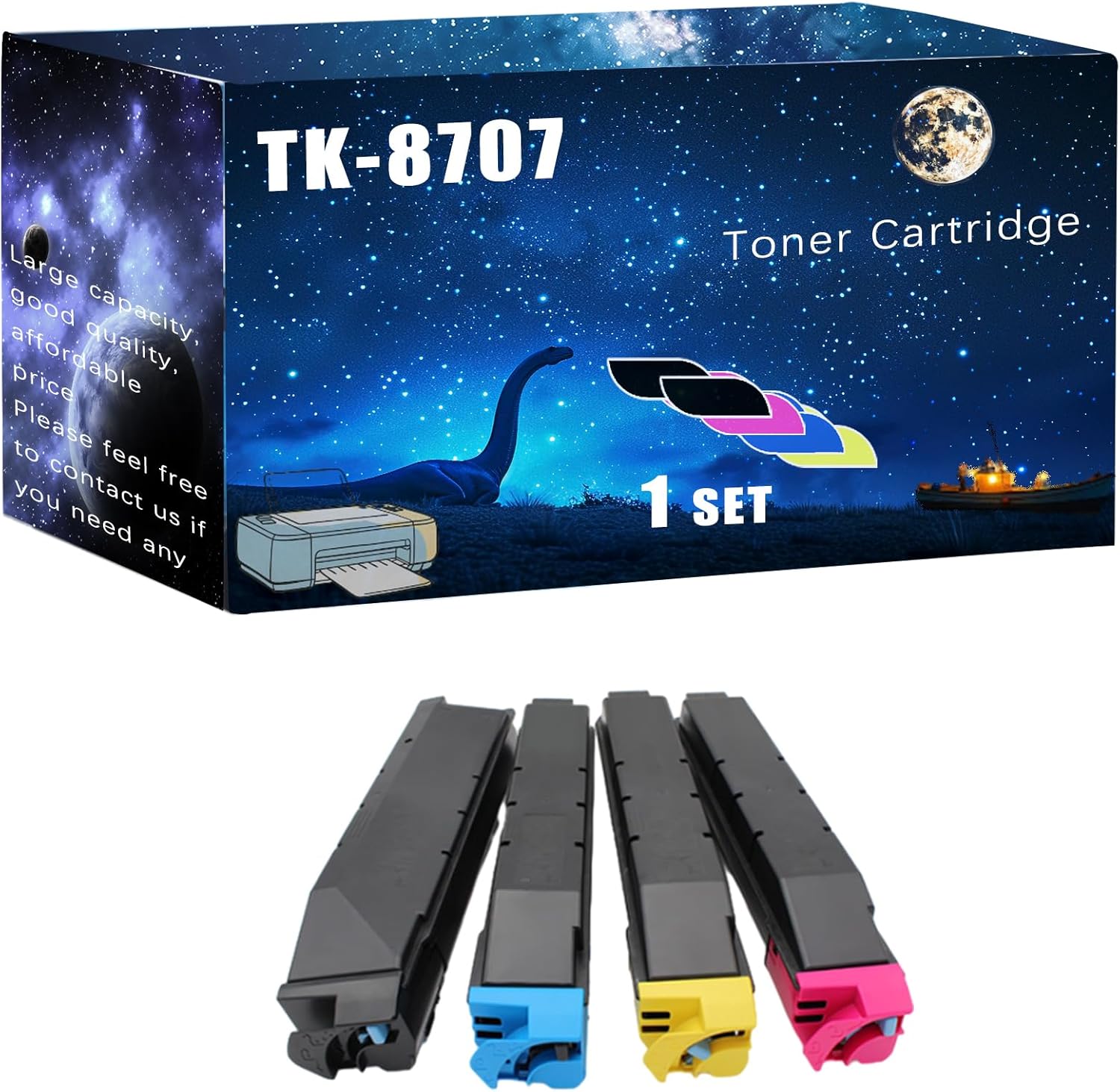MUCQL TK-8707 Toner Cartridge Compatible for Kyocera TASKalfa 6551ci 7550ci 7551ci Printers,with Chip Large Printing Demands (Multicolor)