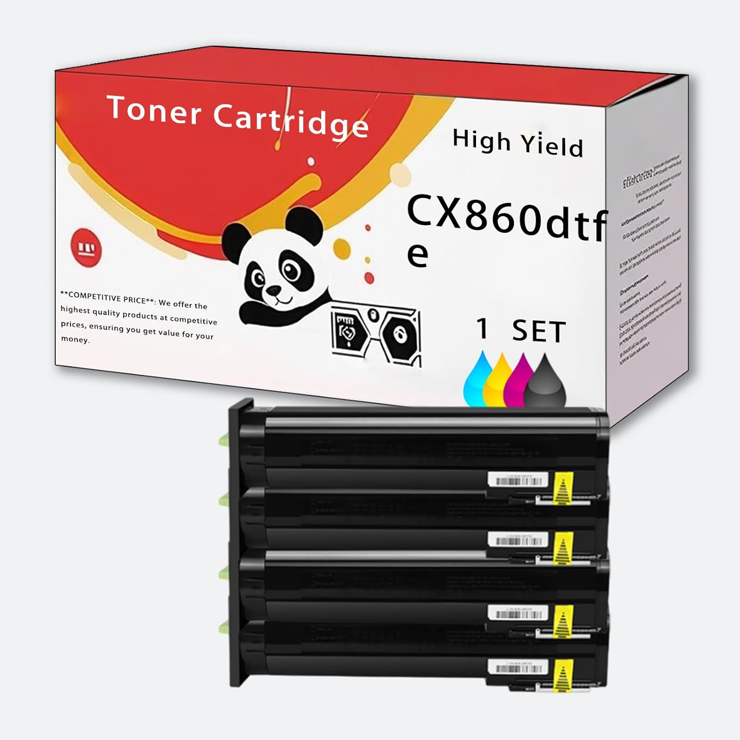 CX860dtfe Toner Cartridge Compatible for Lexmark 72k30k0 CX825de CX825dte CX825dtfe CX860dte Printers, Easy Installation Good Partner at Work (Multicolor)