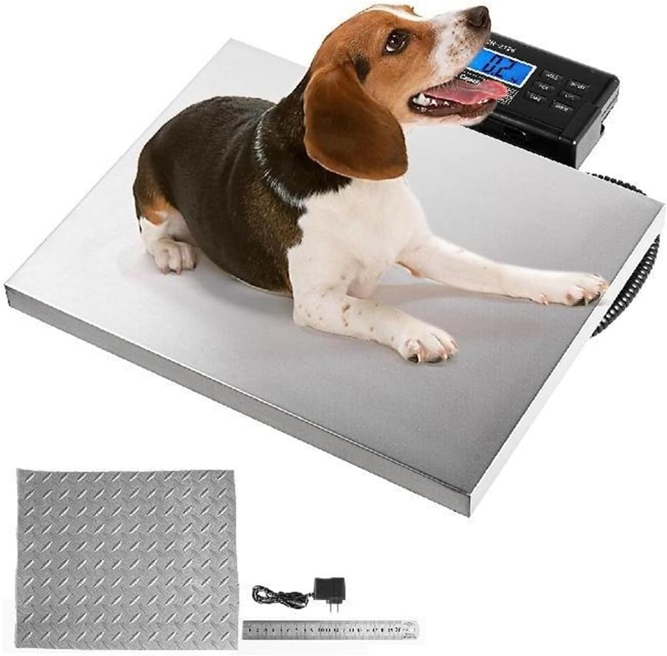 Digital Livestock Scale Large Pet 38 X 30cm Vet Scale Stainless Steel Platform Elect Ronic Postal Shipping Scale(1100LBS)