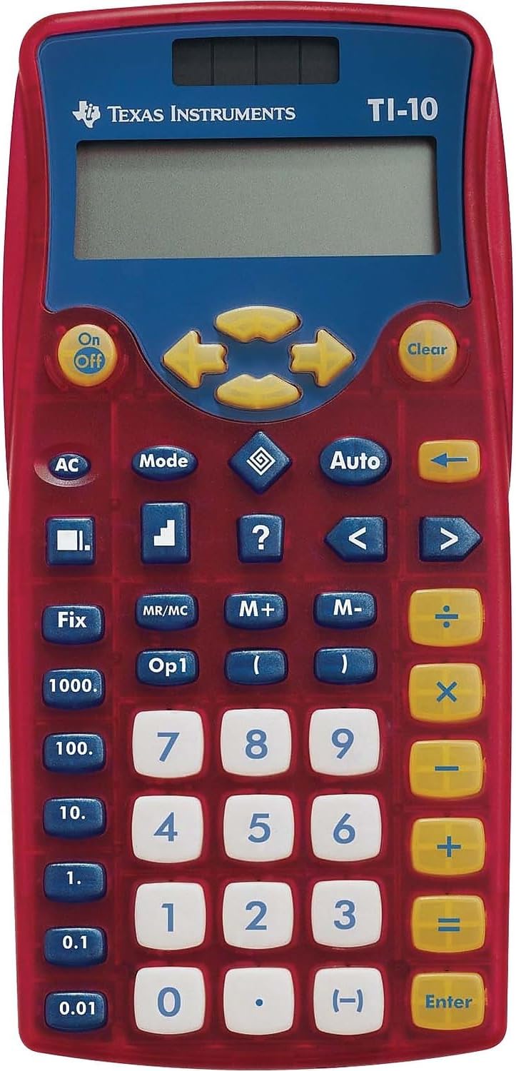 Texas Instruments TI10TK 2-line Calculator with Large Keys (Renewed)