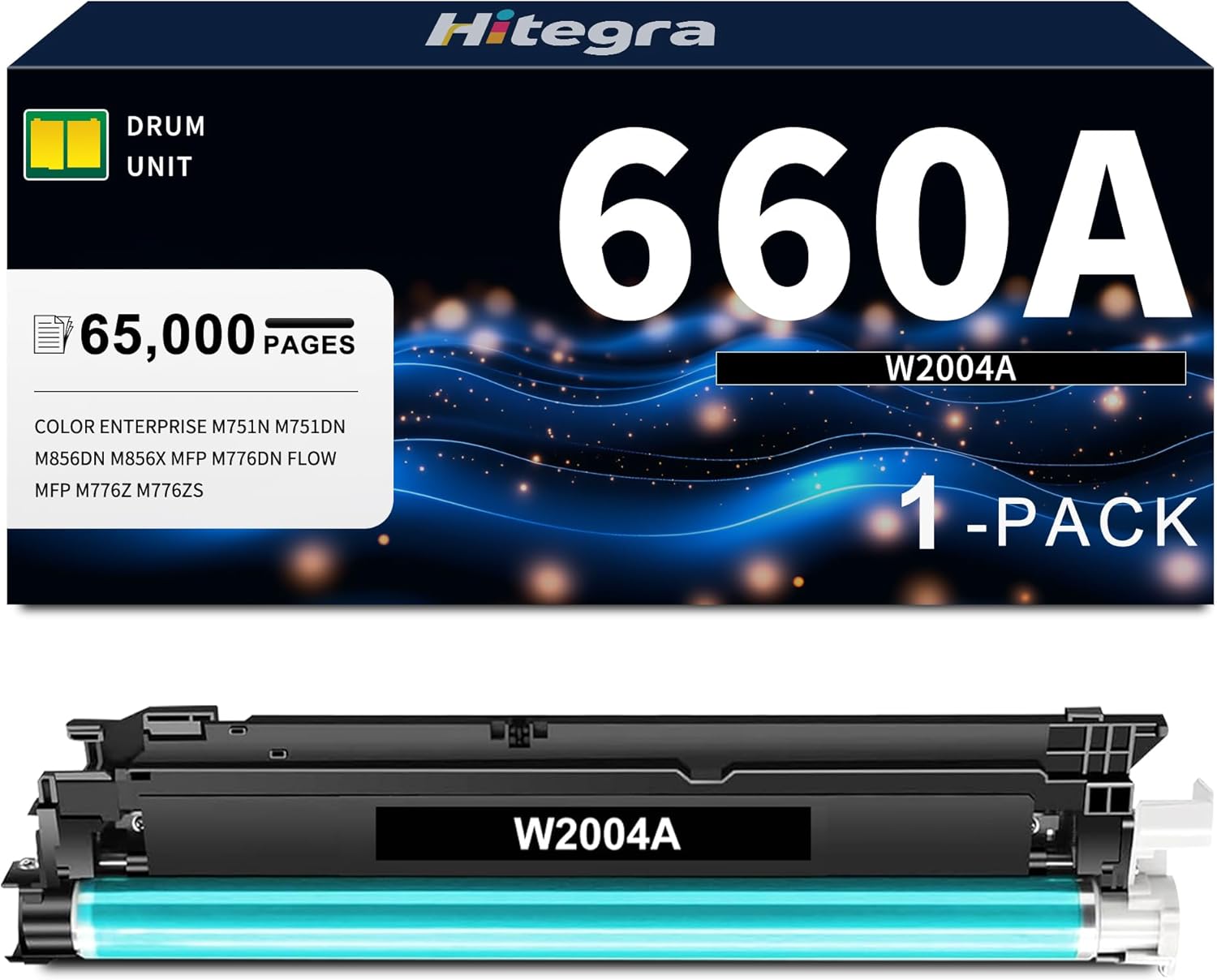 High Capacity 660A W2004A Drum Unit 1-Pack Replacement for HP 660A Drum Unit Compatible with Color Laser Enterprise M751n M751dn M856dn M856x MFP M776dn Flow MFP M776z M776zs Printer Imaging Unit
