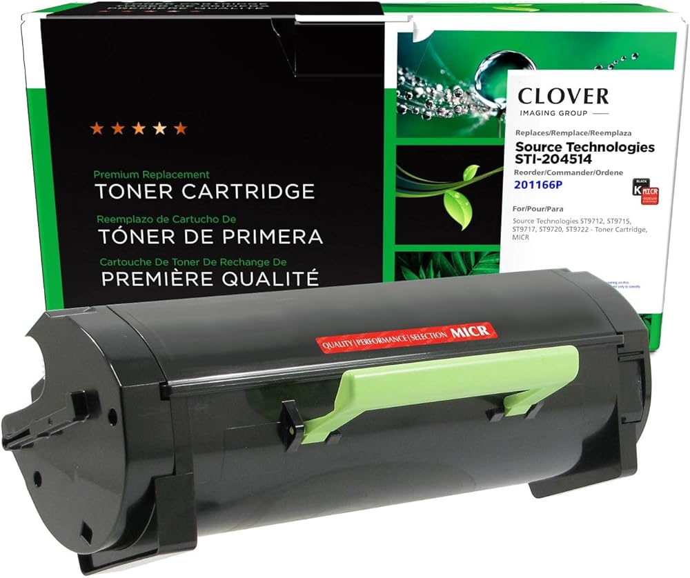 CIG Clover Remanufactured MICR Toner Cartridge Replacement for Source Technologies STI-204514 | Black