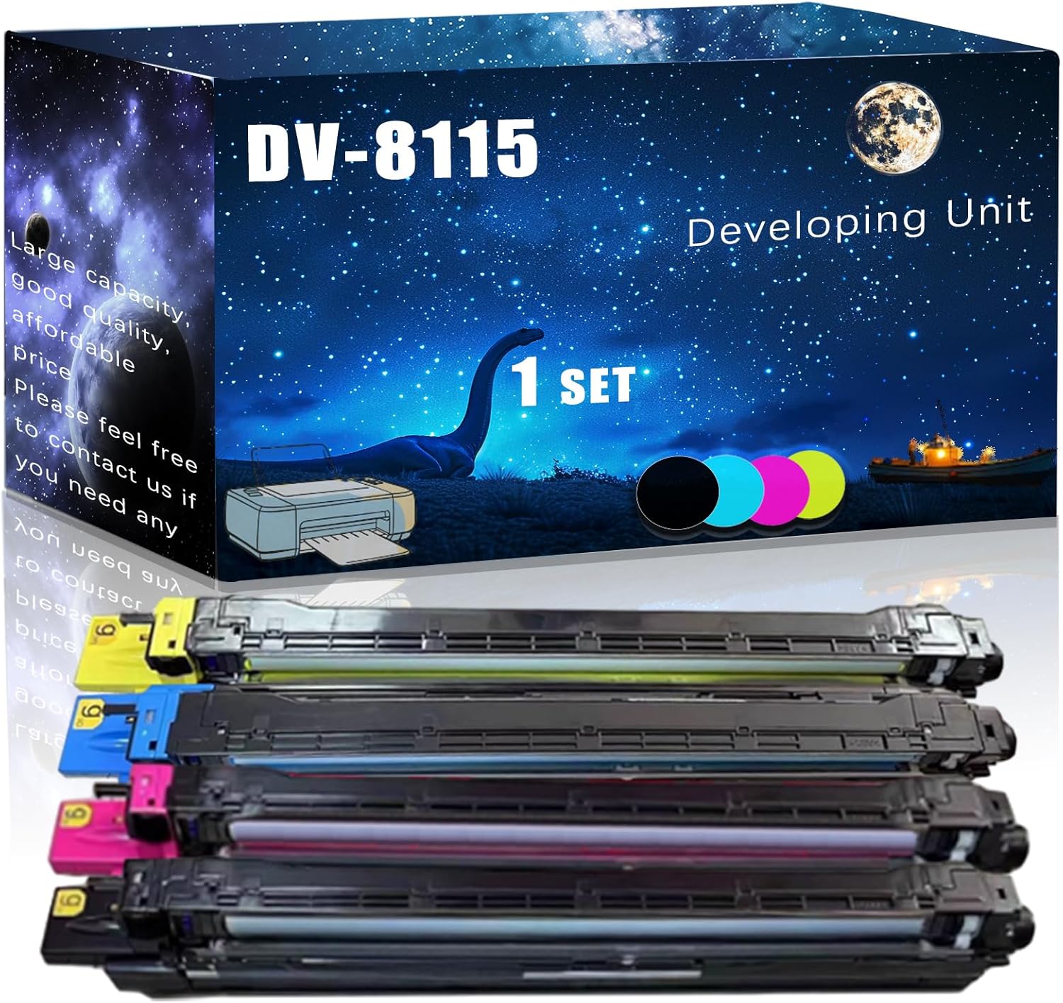 MUCQL DV-8115 Developing Unit Compatible for Kyocera ECOSYS M8124cidn M8130cidn Printers,with Chip Large Printing Demands (Multicolor)