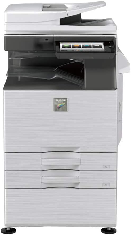 Sharp MX-4050N Tabloid/Ledger-Size Color Laser Multi Function Copier - 40ppm, Copy, Print, Scan, Auto Duplexing, Network Print & Scan, 600 x 600 DPI, 2x500 Sheets Trays, Stand (Renewed)