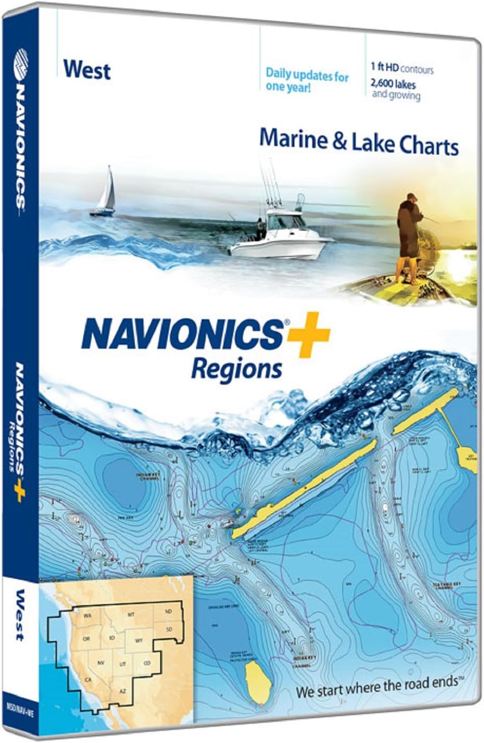 Navionics Plus Regions West Marine and Lake Charts on SD/MSD