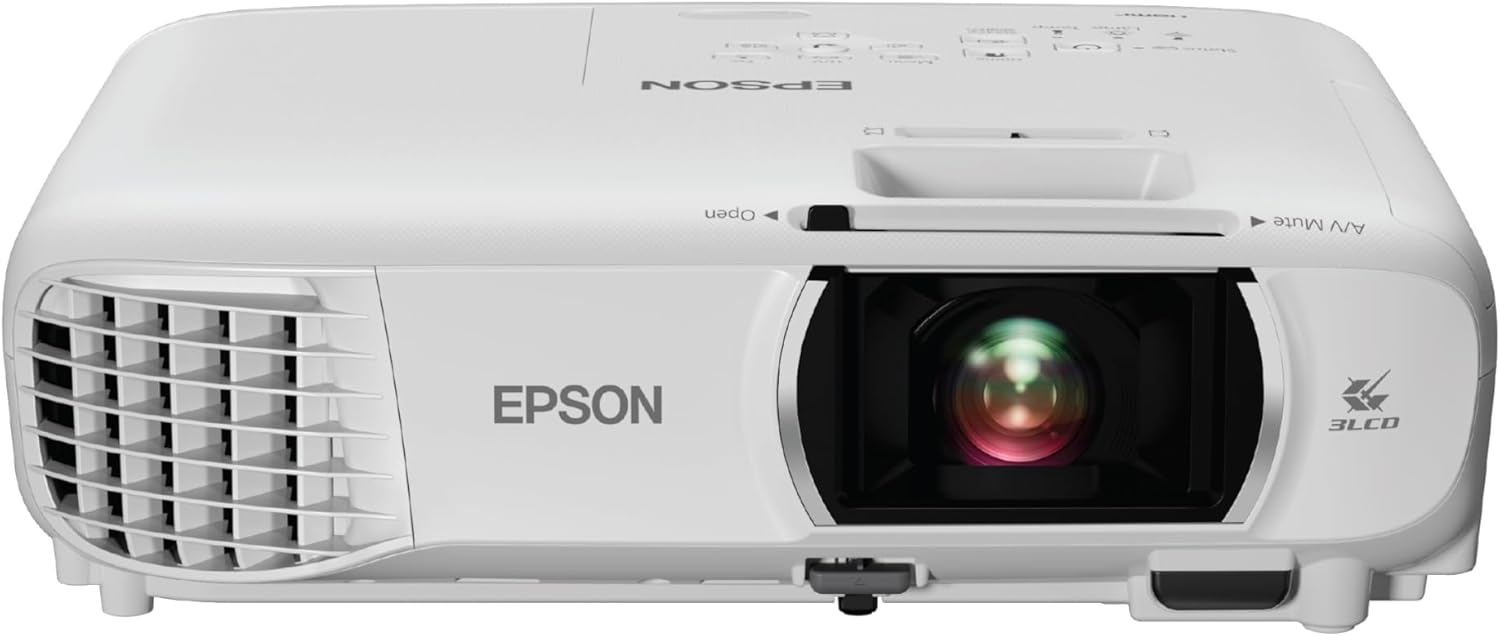 Epson Home Cinema 1100 3-Chip 3LCD Wireless 1080p Projector Streaming with Apple AirPlay, Miracast, Media Room/Gaming, 3,400 Lumens Color and White Brightness, Speaker, 16000:1 Contrast, 2x HDMI