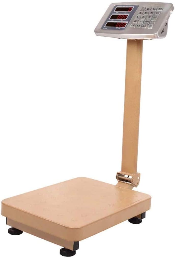 FTSADCIS Electronic Scales Portable Stainless Steel Platform Industrial Digital Postal Scale Heavy Duty Parcel Scales Weighing for Family Outdoor Indoor Tare Function,A-150Kg,A-150kg