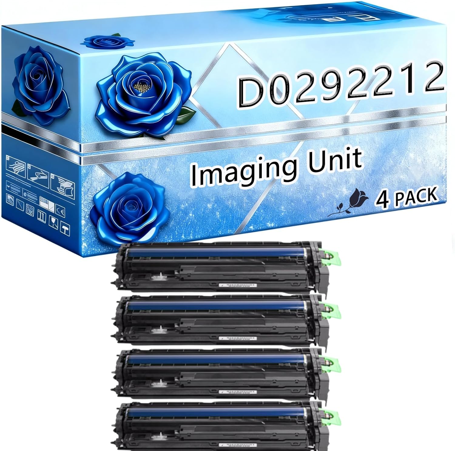 BIVOL Compatible Imaging Unit Replacement for Ricoh D0292212 High Yield 220000 Pages Aficio MP C2800 C2800SPF C3300 C3300SPF C4000 C4000SPF C5000 C5000SPF Printers (4 Pack Black)