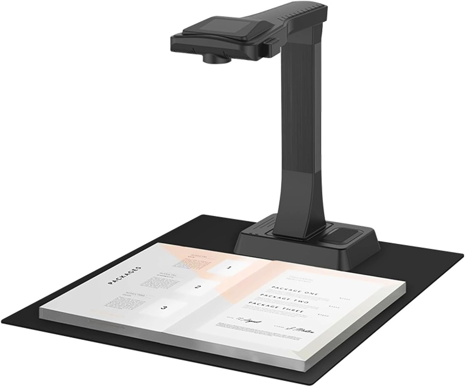 YHJLZNA Portable Document Scanner Camera,28MP Book Document Camera with Deskewing,Capture Size A4,OCR Book Scanner for Remote Lessons Office and Education,Compatible with Windows