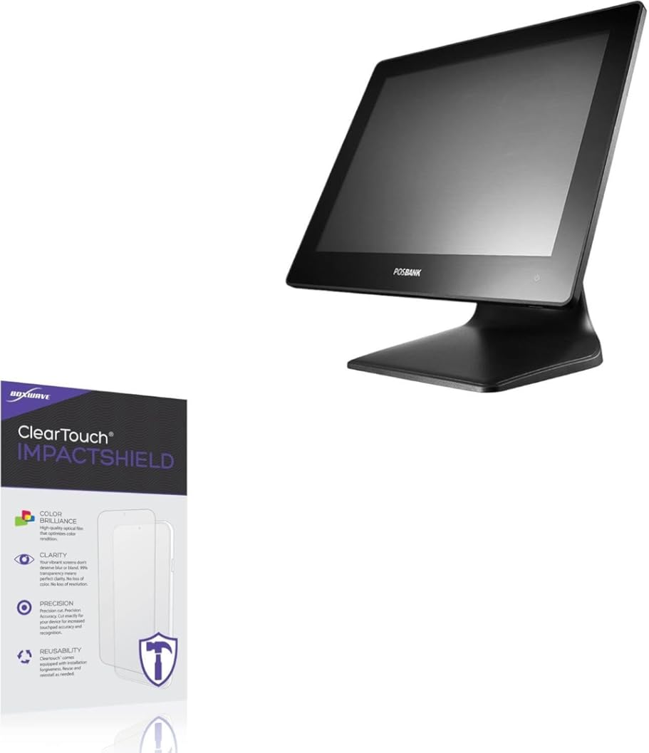 BoxWave Screen Protector Compatible with POSBANK MAZIC Prime 1560 - ClearTouch ImpactShield (2-Pack), Impenetrable Screen Protector Flexible Film