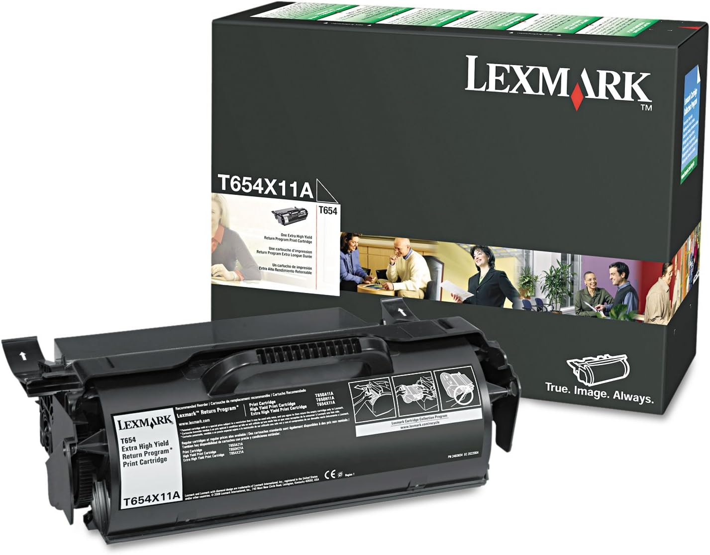 Lexmark T654X11A Extra High Yield Return Program Black Toner Cartridge