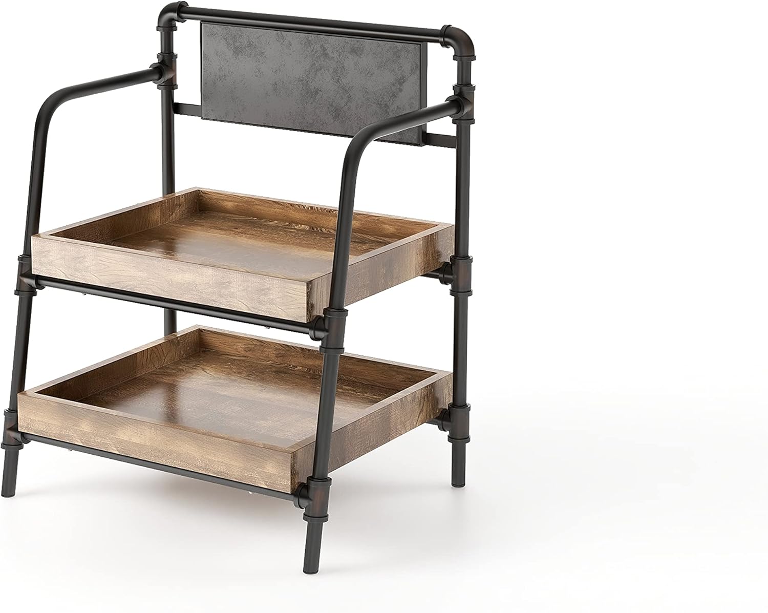 HOMES: Inside + Out Whiting Industrial 2-Shelf Metal 35.38