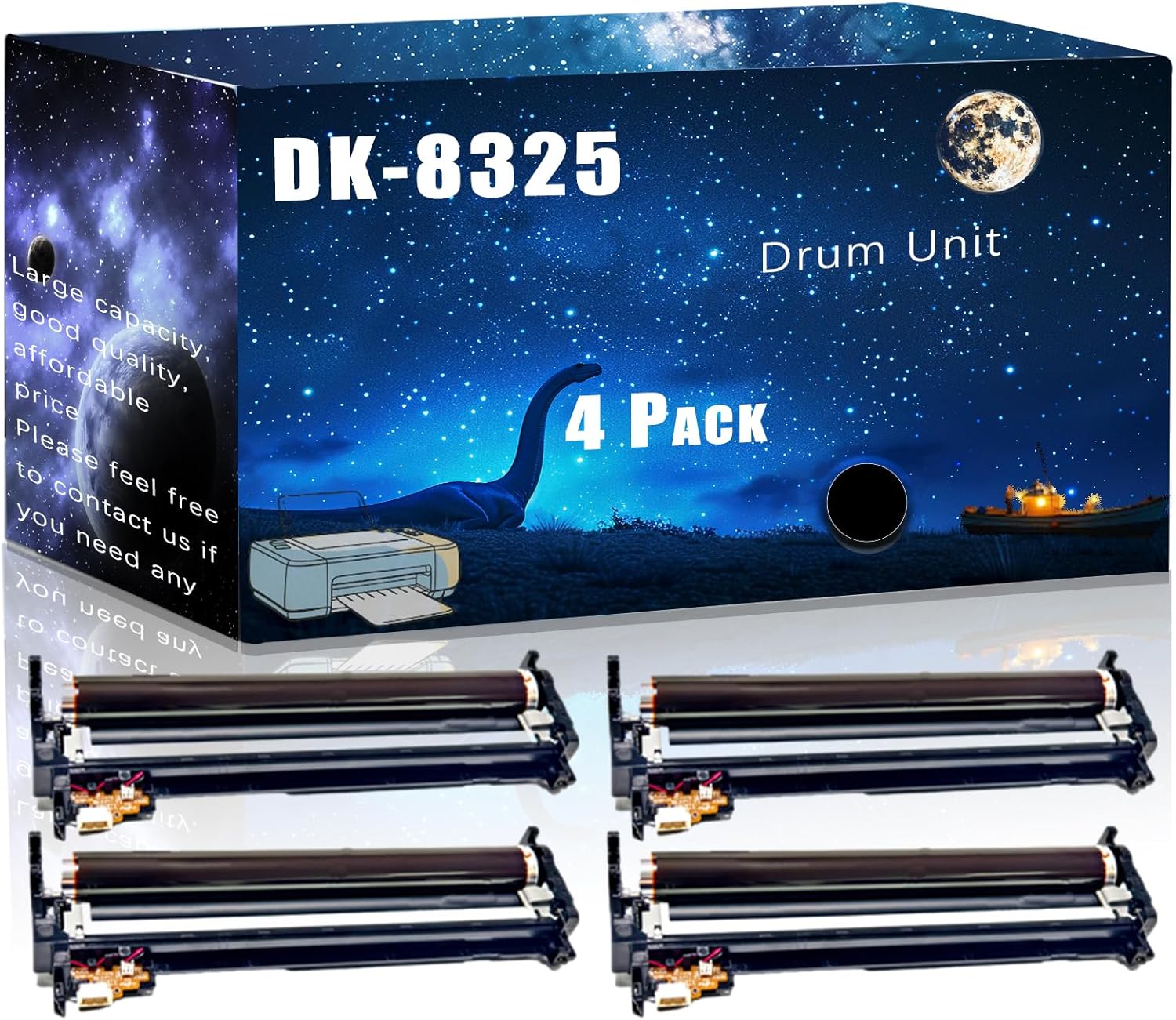 MUCQL DK-8325 Compatible Drum Unit Replacement for Kyocera High Yield Compatible Taskaifa 2551ci Printer, Meet Printing Needs (4 Pack Black)