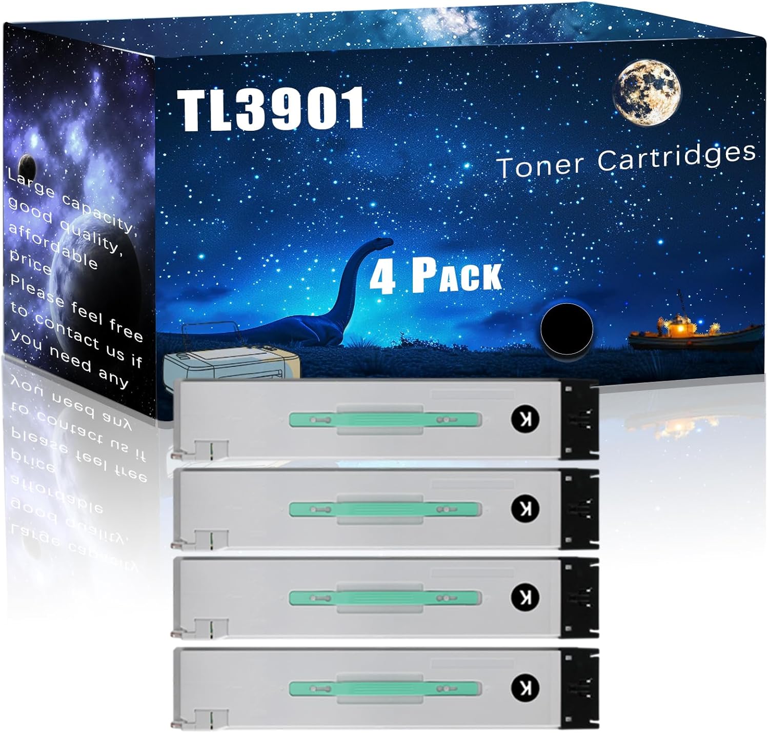 MUCQL TL3901 Compatible Toner Cartridges Replacement for LANXUM High Yield Compatible MA9330cdn MA9340cdn MA9360cdn Printers, Meet Printing Needs (4 Pack Black)