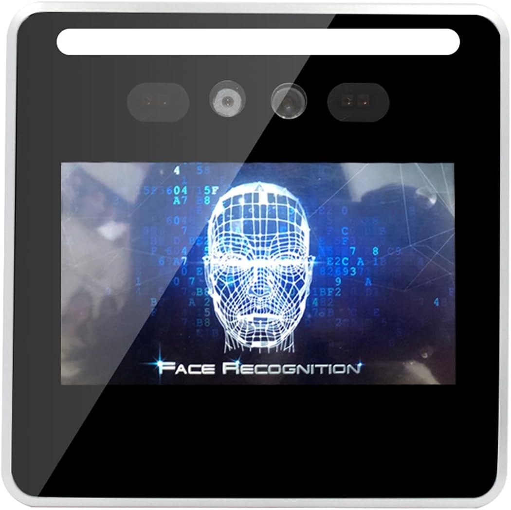 GHJKLZNMRU Time Clock 5-inch Touchscreen USB Face Recognition Door Access Control System Face Time Attendance Machine Office Electronics Products