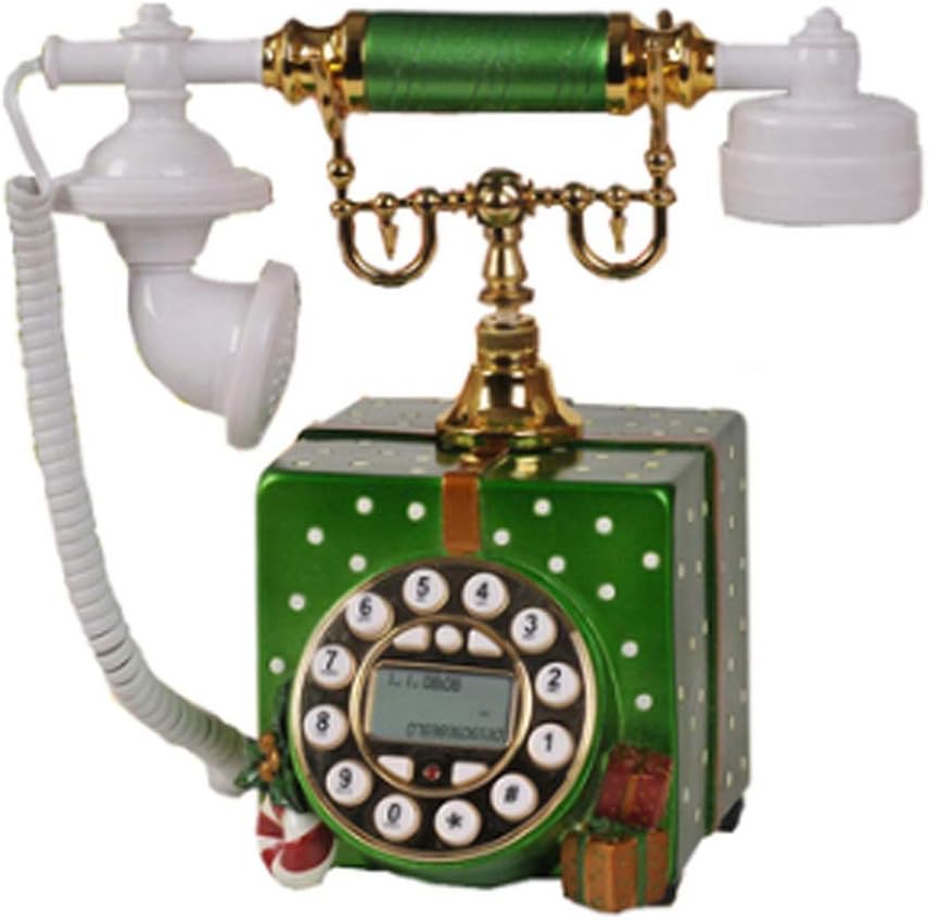 Antique Telephone, Fixed Digital Vintage Telephone Classic European Retro Landline Telephone Corded with Hanging Headset for Home Hotel Office Decor