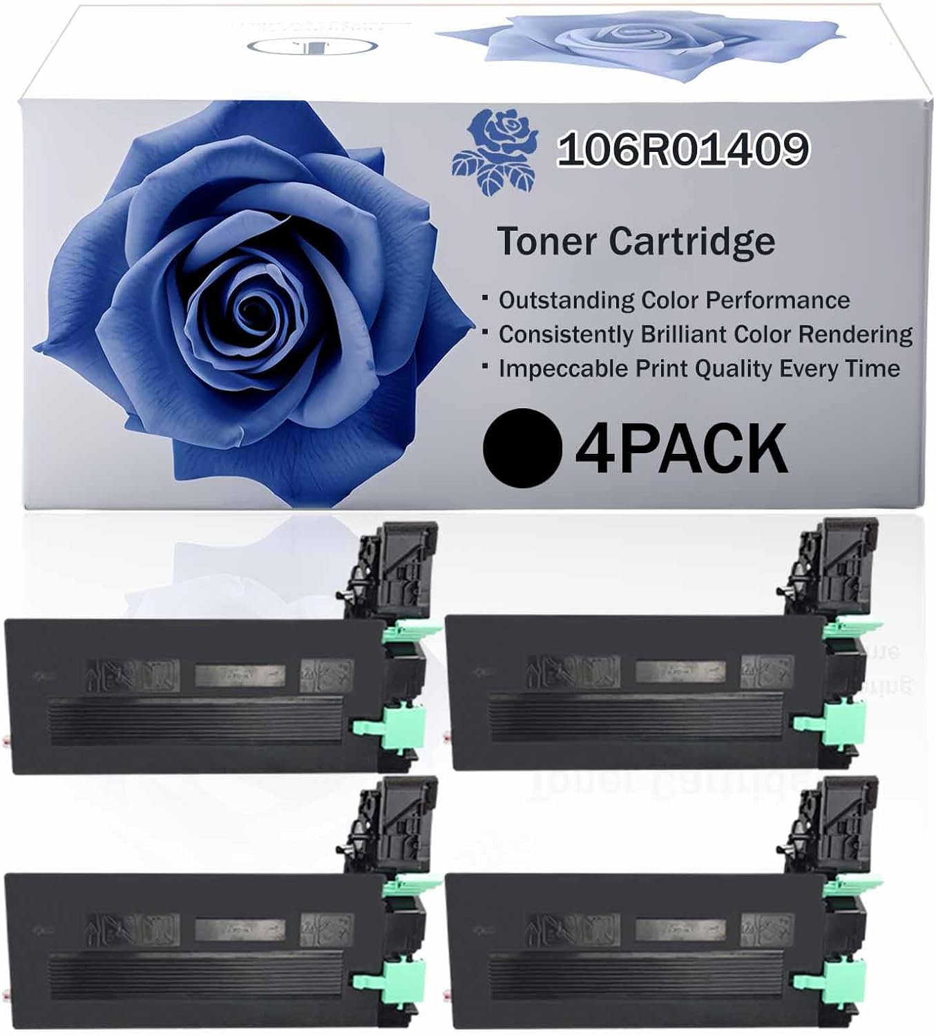 LECUU 106R01409 High Yield Toner Cartridge Compatible for Xerox WorkCentre 4250 4250C 4250S 4250X 4250XF 4260 4260S 4260X 4260XF Printer, Premium Print Performance for Your Office Needs (BK-4PACK)