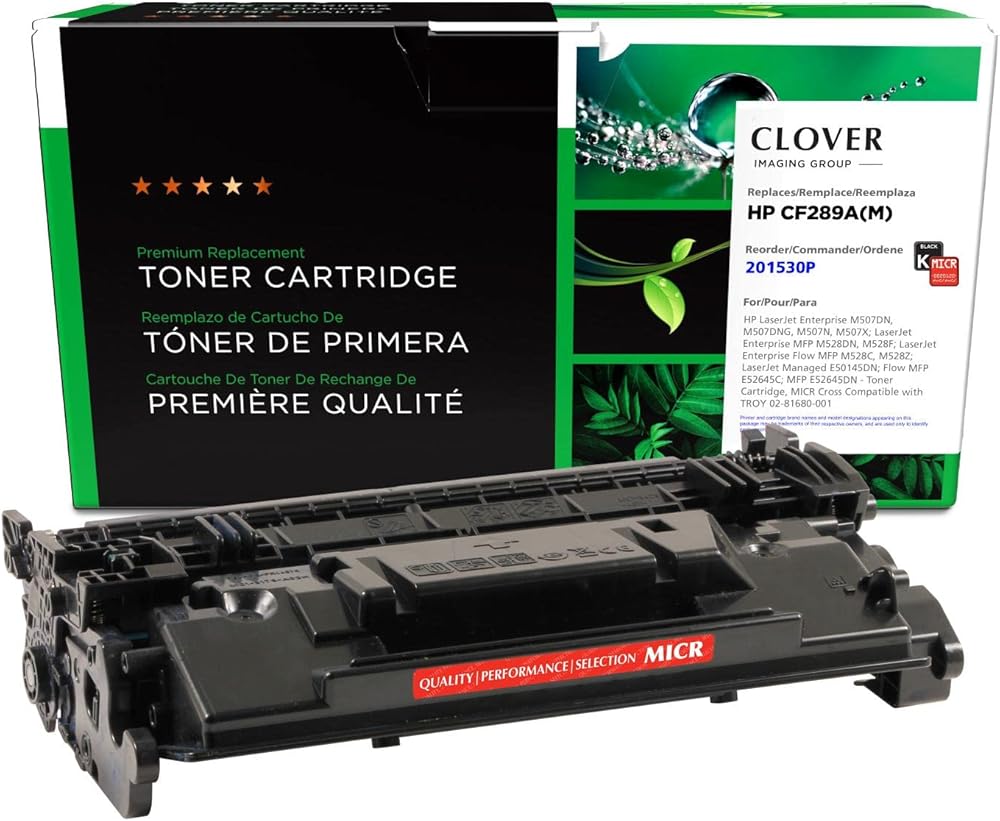 Clover Remanufactured MICR Toner Cartridge Replacement for HP CF289A | Black