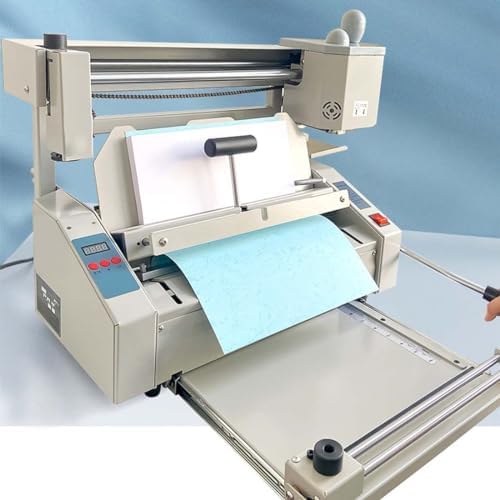 DFEDHF Manual Hot Glue Binding Machine with Milling Spine Sander Wireless Desktop Binding Paper Book Album Notebook Adjustable Thickness